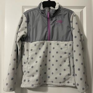 The North Face Girls Quarter Zip Polka Dot Fleece